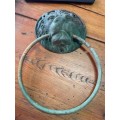 Large Brass Lionhead Doorknob or Towelrail  ( 30 cm total )