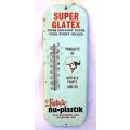 Tinplate Super Glatex Paint Thermometer , 1950`s ( 41 x 15cm )