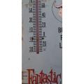 Tinplate Super Glatex Paint Thermometer , 1950`s ( 41 x 15cm )