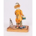 Japanese TK Toys for Fossil wind up Tin Toy : Bozo the Drumming Clown and  ( 23 x 17 x 17 cm )