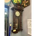 Large Victorian Gustav Becker Mahogany Regulator Wall Clock ( 125 cm )