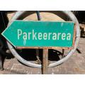 Vintage Parking Area / Parkeer Area Double Sided Sign