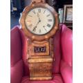 Beautiful Satinwood Inlaid Wall Clock ( Working ) 90 x 45 cm