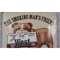Original Enamel Sign : West Cigarette Tobacco ( 60 x 54cm )