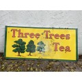 Original Enamel Three Trees Tea Sign ( 175 x 80 cm )
