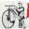 Bicycle Hire Sign , Hanpainted ( ( 91 x 37 cm )