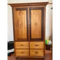 Magnifiscent Cape Yellowood/ Stinkwood Linencupboard With Inlay ( 220 x 120 x 55 cm )