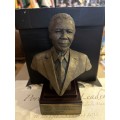 Nelson Mandela: Book plus Bronzed Bust by B Jackson ( 20 cm )