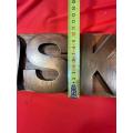 Rare Brass SASKO Sign ( 50 x 10 cm )