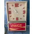 Vintage Coke Clock ( 46 x 30 cm ) 1970s