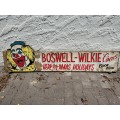 Boswell Wilkie Circus Original Sign ( 165 cm ) Doublesided
