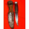 Rare German Solingen Dagger in Leather Sheath