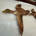 Set of 3 Woodcarved Flying Ducks