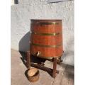 Cape Teak Waterbarrel with Brass Bands (Total hight 101 cm )