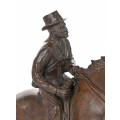Bronze of Rapportryer in Boer War by Johan Steynberg ( 35 x 35 x 12 cm)