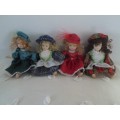 7 X SMALL CUTE ANTIQUE PORCELAIN DOLLS FOR THE LOT SEE PICS
