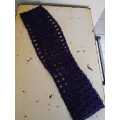 Navy/Purple Lace Crochet Cowl