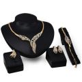 Stylish and Trendy 4pc Gold Plated 4pc Set | Earrings | Ring | Necklace | Bracelet - CrAze Auction!