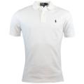 Polo Ralph Lauren Mens Classic Fit Mesh Polo Shirt (White - Black Pony) - S