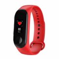 Smart Band Watch Bracelet Wristband Fitness Tracker Blood Pressure Heart Rate M3 (RED)