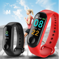 Smart Band Watch Bracelet Wristband Fitness Tracker Blood Pressure Heart Rate M3 (RED)