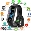 Smart Band Watch Bracelet Wristband Fitness Tracker Blood Pressure Heart Rate M3 (BLACK)