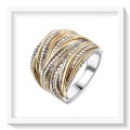 SILVER GOLD TWO TONE RING AAA QUALITY STAINLESS STEEL RING SIZE  8 US import
