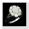 SPECTACULAR 15.22 CTS ETHIOPIAN FIRE OPAL CZ GEMSTONE SOLID .925 STERLING RING SIZE 9