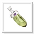 NEW ARRIVAL- 6.51 CTS NATURAL GREEN AMETHYST GEMSTONE .925 SILVER PENDANT