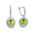 Save R800 Exquisite Natural Peridot, White Topaz Gemstone  Solid .925 Silver Set