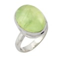 Beautiful 10.30 cts Scottish Moss Prehnite Gemstone  .925 Silver Ring Size 7 or O