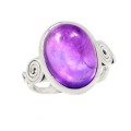 6.27 CTS BEAUTIFUL NATURAL PURPLE AMETHYST  SOLID .925  SILVER RING SIZE 8