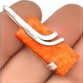 New Arrival - Natural Italian Coral in Solid .925 Sterling Silver Pendant