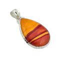 Captivating Sunset Tones Mookaite Gemstone Solid .925 Sterling Silver Pendant