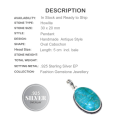 Natural  Colour Enhance Howlite Gemstone 925 Silver Pendant