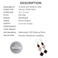 Handmade Garnet And White River Pearl .925 Sterling Silver Earrings
