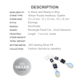 Natural Long Purple Amethyst, Opalite Gemstone .925 Sterling Silver Earrings