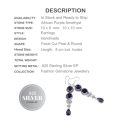 Enchanting Purple Amethyst Dangle .925 Silver Earrings
