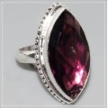 Enchanting African Purple Amethyst .925 Silver Ring Size Us 9.7