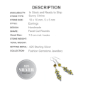 Incredible X Long Faceted Citrine Gemstone .925  Silver Earrings