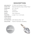 NATURAL DENDRITIC OPAL, PEARL .925 STERLING SILVER PENDANT