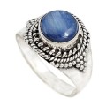 Exceptional Blue 3.31 cts Natural Kyanite Gemstone .925 Sterling Silver Ring Size 7 OR O