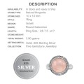 Israeli - Natural Morganite Gemstone Solid .925 Sterling Silver Ring Size 7.5 / P