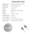 5.68 cts Natural White Pearl Solid .925 Sterling Silver Earrings