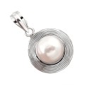 Classic Elegance Natural White Pearl Solid .925  Sterling Silver Set