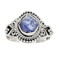 Natural AAA Tanzanite Rough Gemstone Ring set in Solid .925 Sterling Silver Size 7.5 or P
