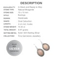 9.39 cts Natural Morganite Gemstone Solid .925 Silver Earrings