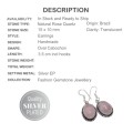 Natural Pink Rose Quartz Gemstone .925 Silver Earrings