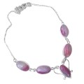 Lovely Pink Botswana Agate .925 Sterling Silver Necklace