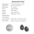 Natural Fiery Labradorite Pear Gemstone  . 925 Sterling Silver Stud Earrings
